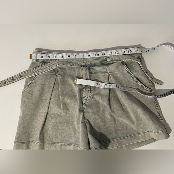 Ted Baker Malin Tailored Denim Shorts Wrap buckle waist pleated 32 - Picture 3 of 11